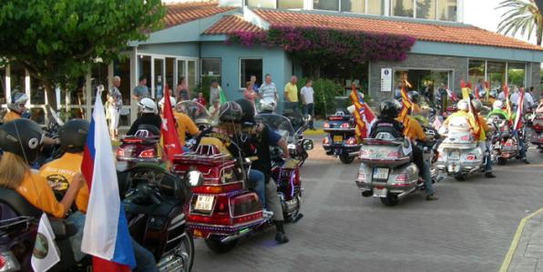 Goldwing Motorcycle concentration in Salou Sanguli