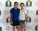 Carlos Pigem and Eva Domingo, Lumine Golf player, winning the ,Campionat de Catalunya,