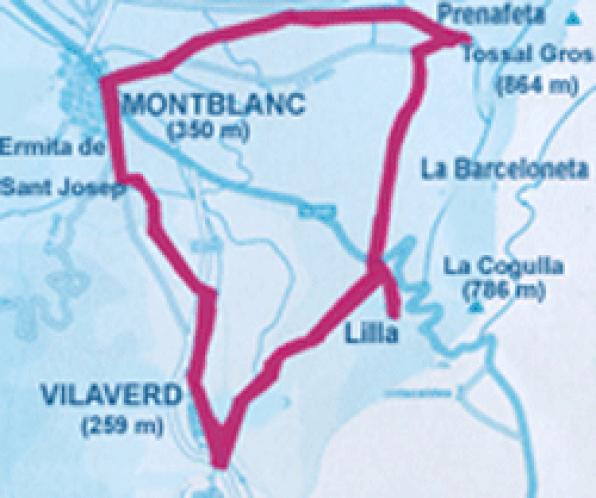 Sierra de Miramar y pedanias de Montblanc