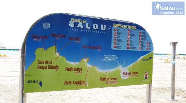 Dos de las nueve playas de Salou, reconocidas con la bandera azul.