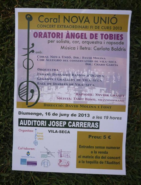 Poster of concert - Coral Nova Unió.