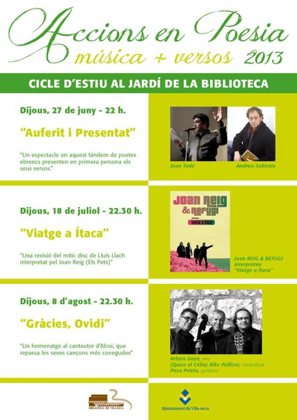 Poetry activities 2013 in Vila-seca.
