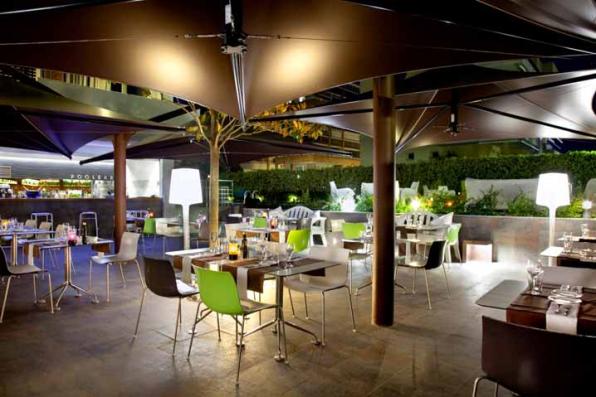 The terrace of PoolBar Restaurant Salou.