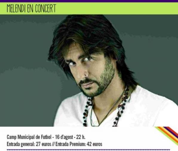 Melendi Concert Golden Nights in Salou.