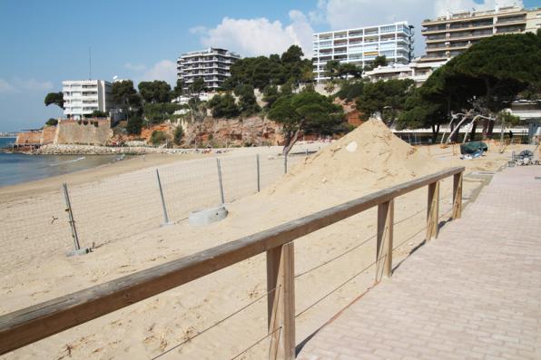 Las obras de Playa Capellans estarán acabadas antes de Semana Santa