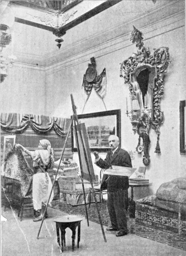 Josep Tapiró al seu estudi. Museu de Reus