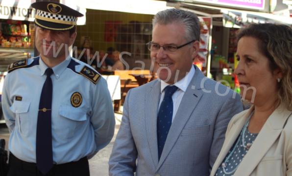 The Salou Local Police chief, mayor and councilman Reyes Pino