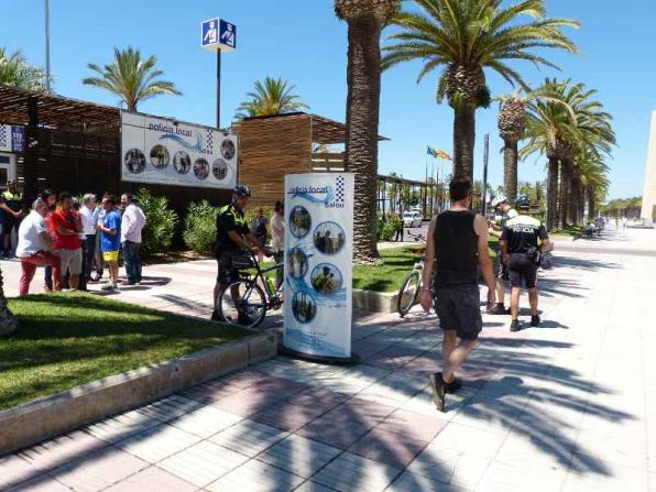 Beach Police Station in the tourist center of Salou