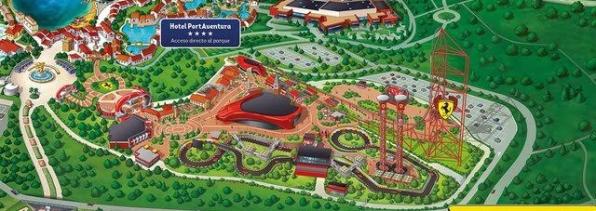 Mapa del parque Ferrari Land