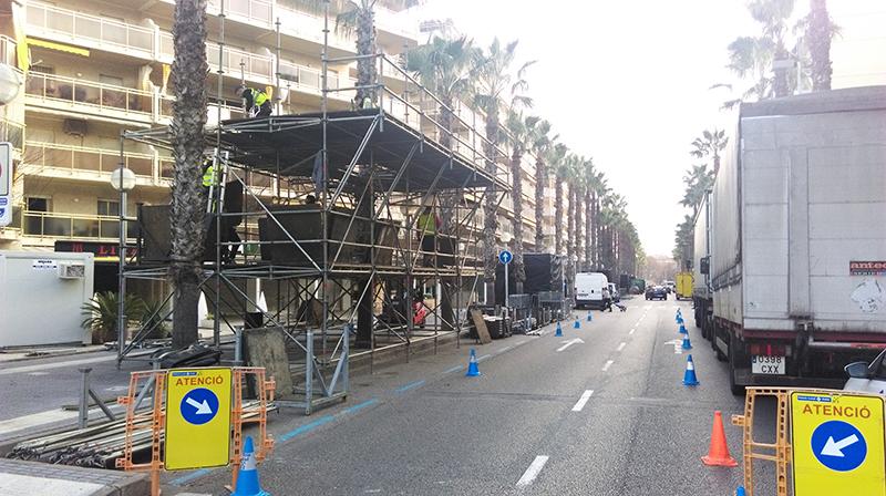 Trabajos de preparaci&oacute;n del Coso Blanco.
