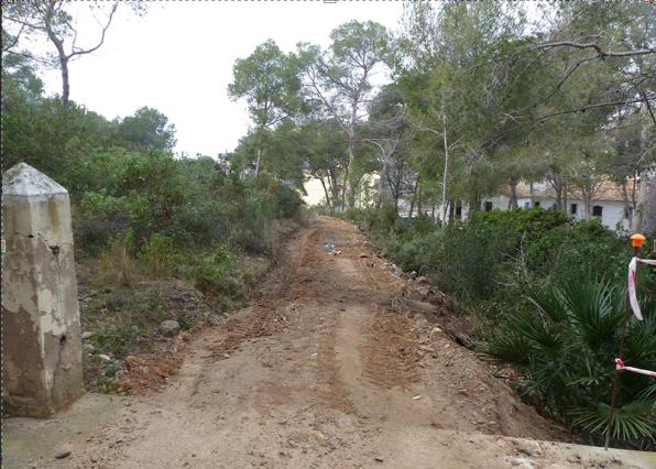 Imagen de los trabajos que han comenzado a realizarse en la zona