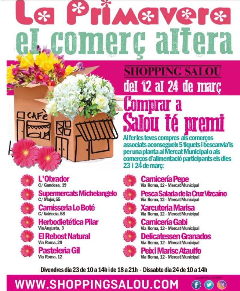 Cartel de la campa&ntilde;a "La primavera el comercio altera" de Salou