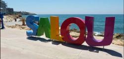 New giant letters with the slogan "Salou" in the Pilons area