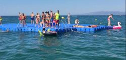 Bathers already have floating platforms on the beaches