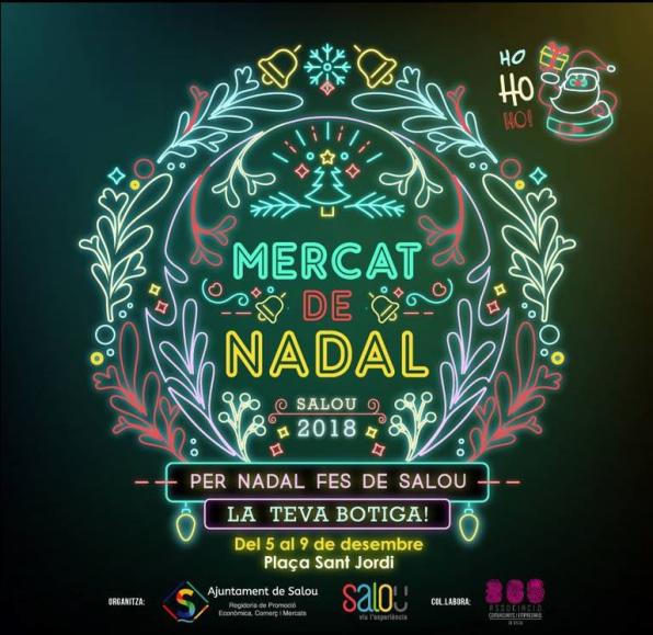 Cartel anunciador del Mercado de Navidad de Salou