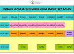 Calendari de les activitats dirigides a la Zona Esportiva de Salou