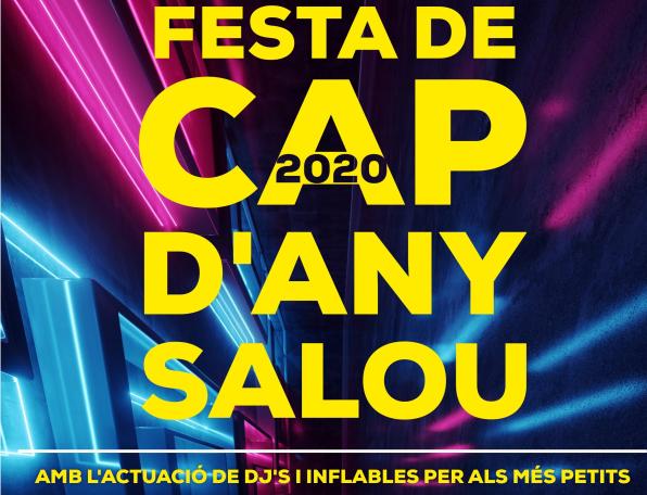 Cartel anunciador de la fiesta de Fin de Año en Salou