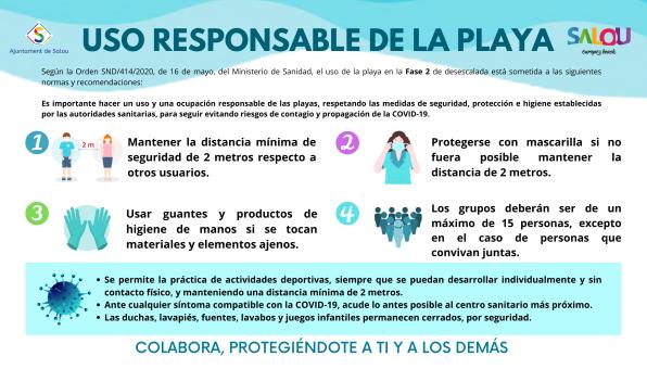 Cartell sobre les mesures de seguretat a les platges