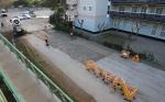 Visita de obras al nuevo paso de la via en la calle del Cèsar de Salou
