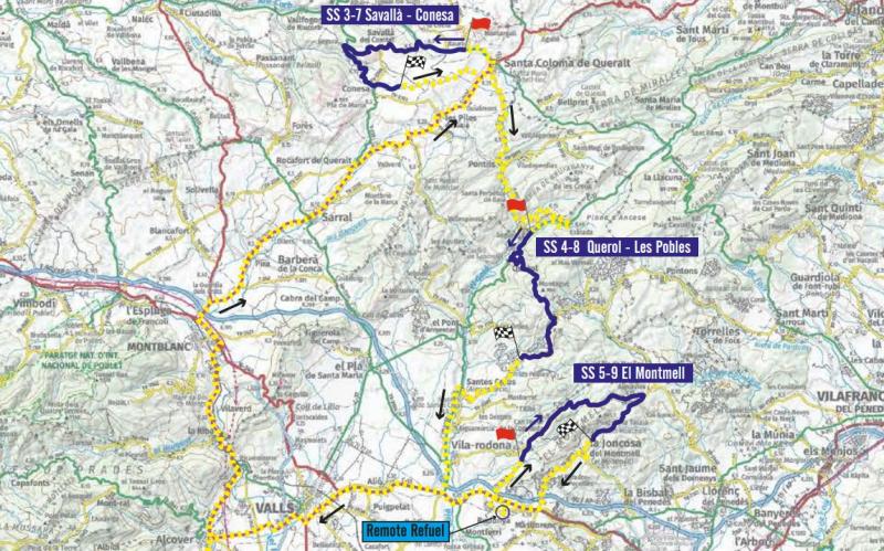 Mapa detalle tramos 17 de octubre RallyRacc 2026_1