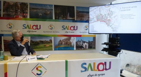 El alcalde de Salou, Pere Granados, presentando los Next Generation