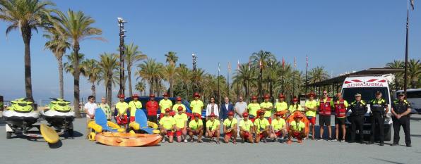 Personnel of the Salou Rescue and First Aid Service