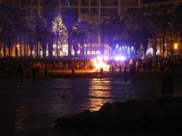 San Juan en la playa en Salou