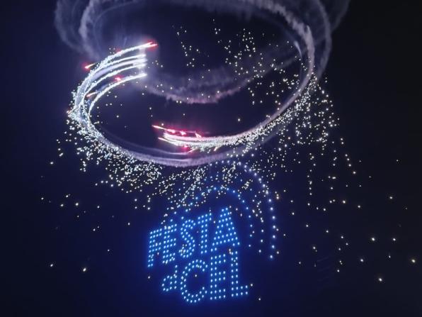 Salou hosts again the aerial acrobatics festival the Feast in Heaven