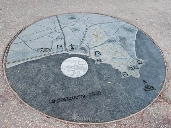 Uno de los medallones que explica la historia de Salou