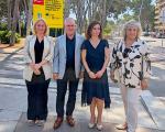 Las autoridades en la remodelada avenida Carles Buïgas