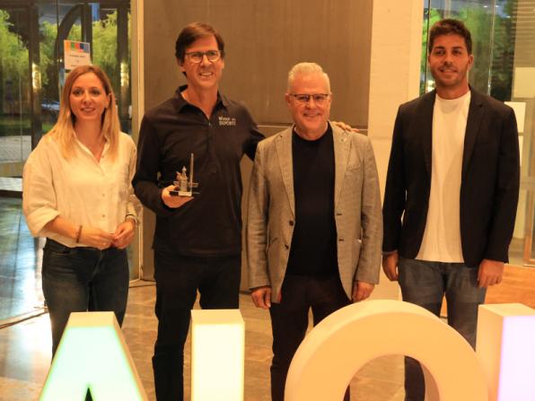 Moment of the inauguration of "Leyendas del deporte" in Salou