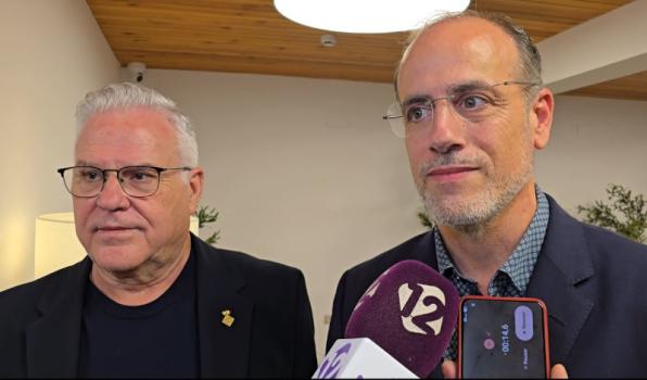 The mayor of Salou, Pere Granados, and the businessman Albert Savé
