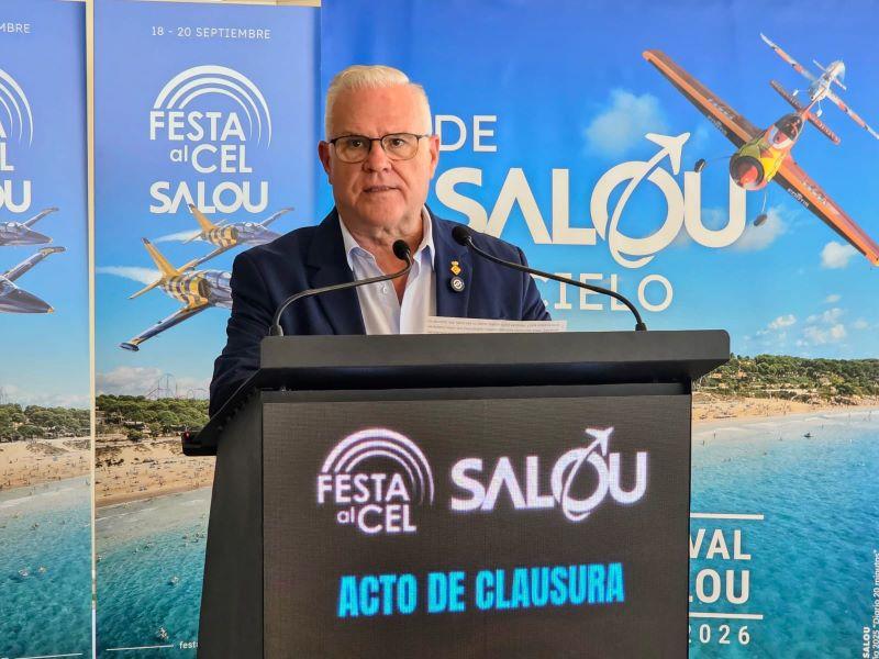 L'alcalde de Salou, Pere Granados, a la cloenda de la Festa al Cel