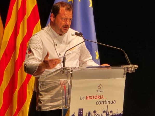 Pep Moreno en un acte de promoci&oacute; de Salou