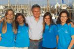 Salou. Costa Dorada. The skipper of the Yacht Club in Salou, Carla mounting, has the biggest success