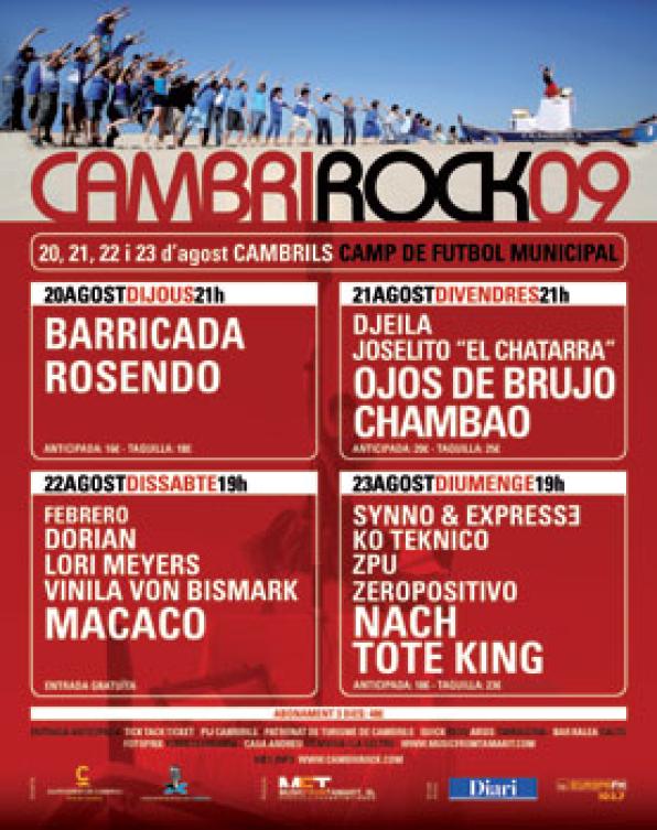 Vine gratis amb Salou.com al Cambrirock 2009 de Cambrils