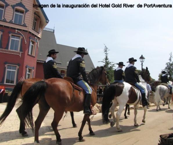 Larry Hagman (JR of Dallas) and Vicky Martin Berrocal open the Golden River Hotel of PortAventura 1