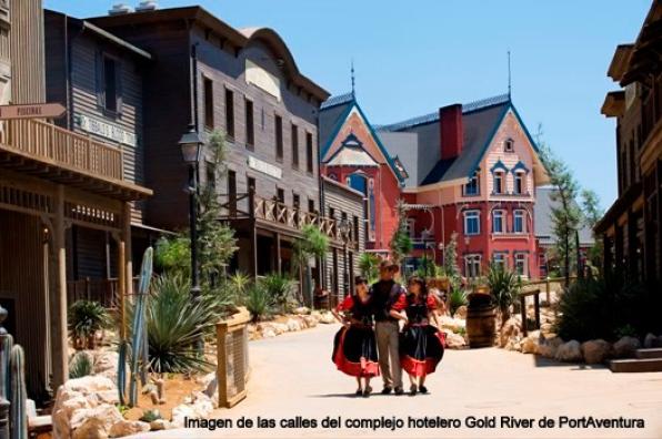 Larry Hagman (JR of Dallas) and Vicky Martin Berrocal open the Golden River Hotel of PortAventura 2
