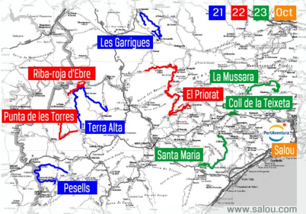 Itinerari, mapes i horaris del Ral·li Catalunya Costa Daurada, Rally de España 2011 1