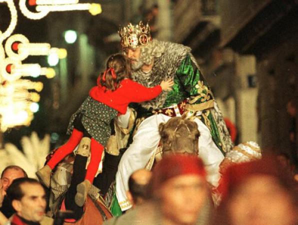 The Three Kings Parade arrive at Costa Dorada