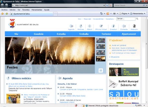 Salou renova la web municipal www.salou.cat fent-la més accesible