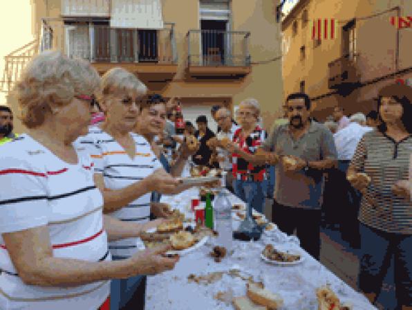 Clotxada at the Fiesta Mayor of Vandellòs