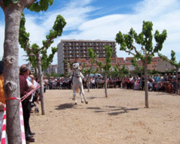 Inauguration of the Second April Fair in the Plaza de los Pinos in Hospitalet de l'Infant