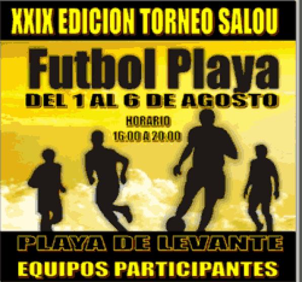 Torneig de futbol platja, a la platja de Llevant a Salou