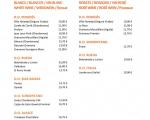 Carta de vins del Restaurant Disset; Salou.Costa Daurada