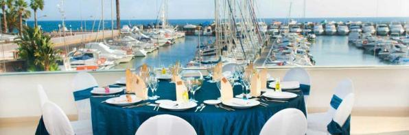 Vistas del restaurante del Club Náutico de Salou.