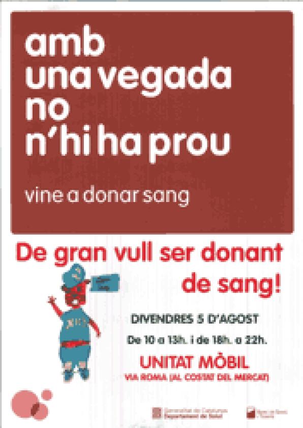 Salou is looking for new donors for its Blood Bank