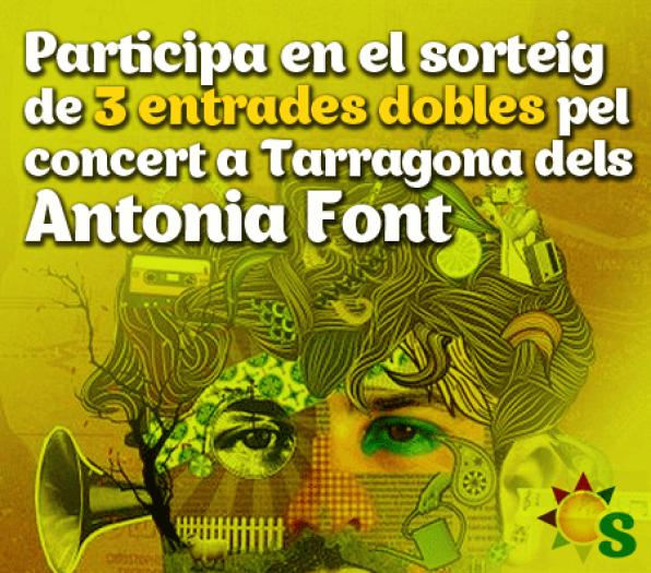 Antonia Font presentarà el proper 1 de desembre nou disc a Tarragona. Vols una entrada pel concert?